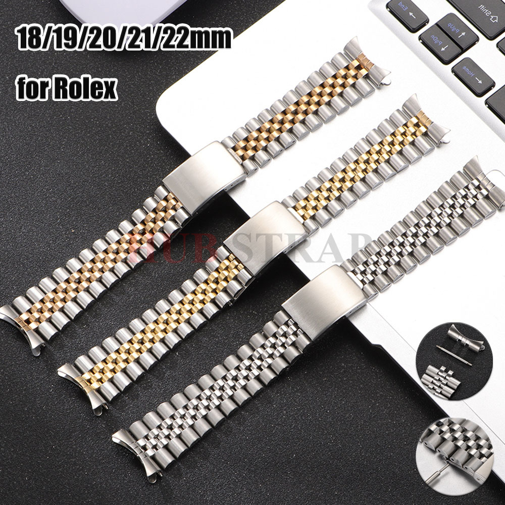 Luxury Watch Rolex - Solido cinturino in acciaio inossidabile 18mm