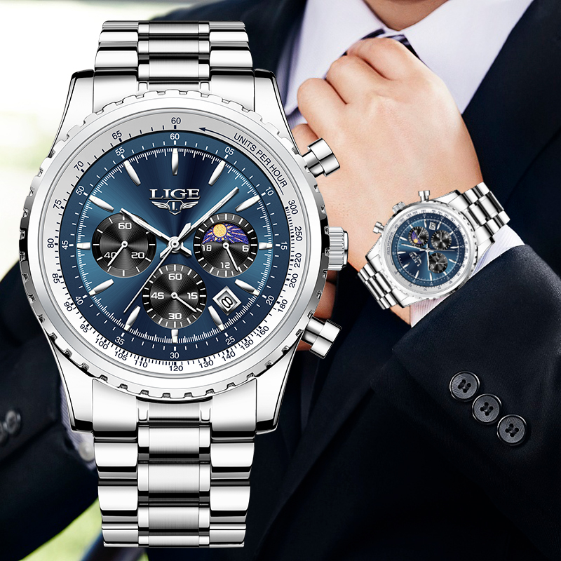 LIGE Brand Luxury Quartz Man W - Luxury Watch Affordable recensione e prezzo