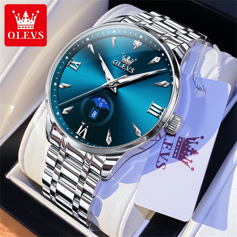 OLEVS Moon Phase orologi da uo - Luxury Watch Brands recensione e prezzo